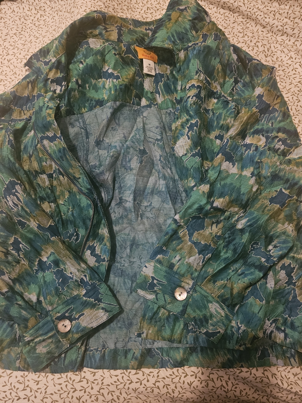 Ruby Rd Abstract Print Jacket. - Picture 2 of 5